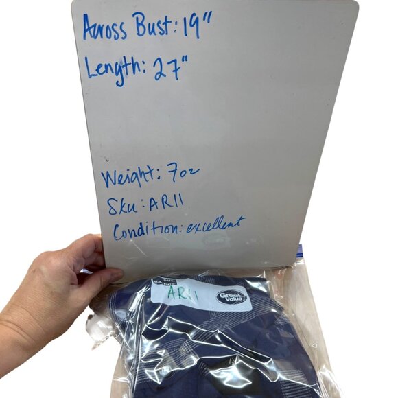 Rails Charli Linen Blend Button-Down Shirt Patriot Blue White Size Small - Picture 10 of 12